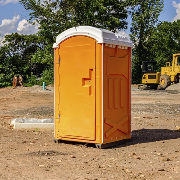 how often are the portable restrooms cleaned and serviced during a rental period in Los Arcos Texas